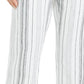 Calça Capri Listrada Feminina Charter Club Azul Tamanho Grande
