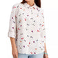 Blusa feminina Charter Club de linho com estampa náutica, branca, tamanho extragrande