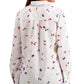 Blusa feminina Charter Club de linho com estampa náutica, branca, tamanho extragrande