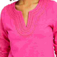 Camiseta feminina bordada de algodão Charter Club, rosa, tamanho pequeno