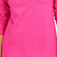 Camiseta feminina bordada de algodão Charter Club, rosa, tamanho X-Large