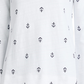 Camiseta feminina Charter Club de algodão bordada com âncora, branca, tamanho X-G