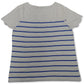 Camiseta feminina listrada Charter Club azul tamanho grande