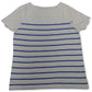 Camiseta feminina listrada Charter Club azul tamanho extra grande