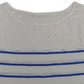 Camiseta feminina listrada Charter Club azul tamanho extra grande