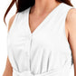 Blusa feminina sem mangas com amarração frontal Charter Club, branca, tamanho extragrande