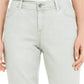 Calça jeans feminina desfiada e reta, tamanho 16, verde, da INC International Concepts