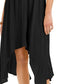 Vestido feminino estilo &amp; co com bainha de lenço, preto, tamanho pequeno