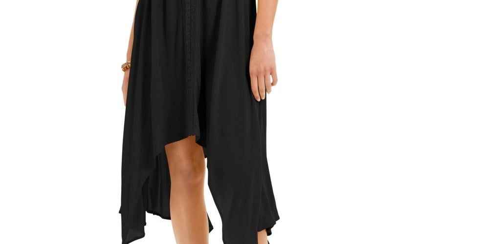 Vestido feminino estilo &amp; co com bainha de lenço, preto, tamanho pequeno