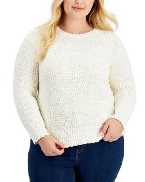 Suéter Bouclé Feminino Style &amp; Co Tamanho Natural Extra Grande