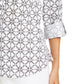 Camisa feminina estampada com mangas curtas Charter Club, branca, tamanho médio