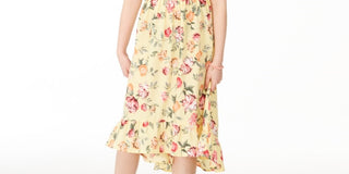 Vestido estampado floral Charter Club Big Girls Mommy &amp; Me, amarelo, tamanho médio