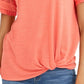 Top de renda com detalhes estilo &amp; co feminino laranja tamanho pequeno