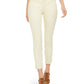 Calça jeans skinny feminina estilo &amp; co, lavagem clara, amarela, tamanho 10