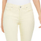 Calça jeans skinny feminina estilo &amp; co, lavagem clara, amarela, tamanho 10