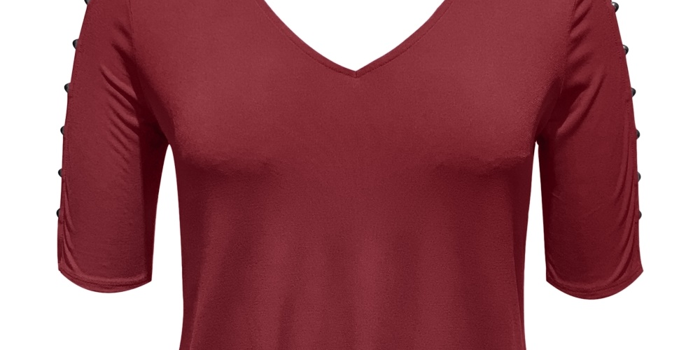 Top feminino com amarração frontal, tamanho grande, vermelho, da coleção JM