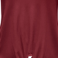Top feminino com amarração frontal, tamanho grande, vermelho, da coleção JM