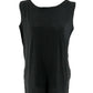 JM Collection Regata feminina texturizada com botões, preta, tamanho grande