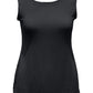 JM Collection Regata feminina texturizada com botões, preta, tamanho pequeno