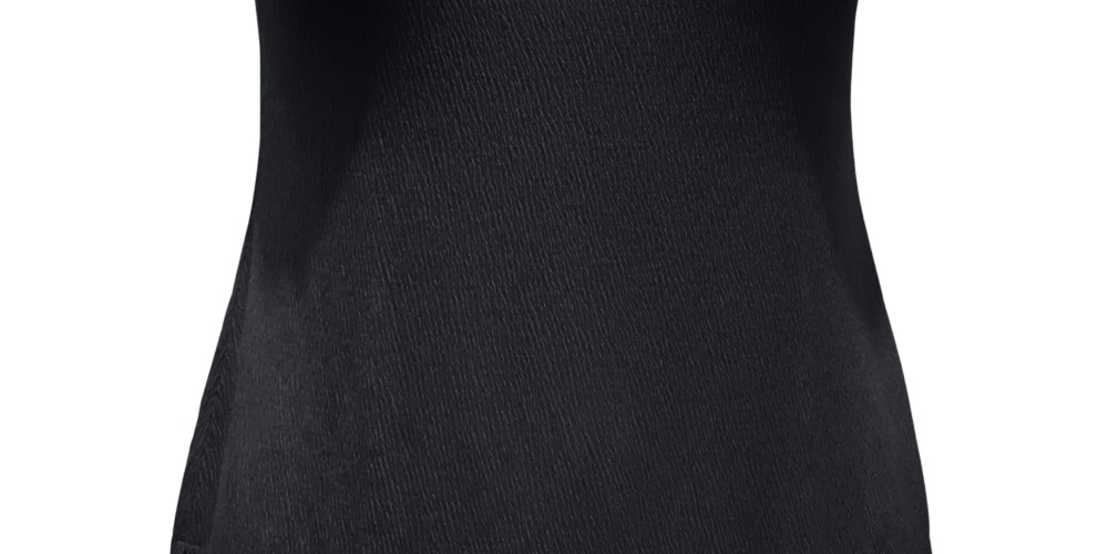 JM Collection Regata feminina texturizada com botões, preta, tamanho pequeno