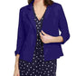 Cardigan aberto de manga comprida azul marinho feminino Mason, tamanho pequeno