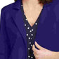 Cardigan aberto de manga comprida azul marinho feminino Mason, tamanho pequeno