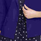 Cardigan aberto de manga comprida azul marinho feminino Mason, tamanho pequeno