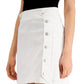 Mini saia jeans estilo marinheiro feminina INC International Concepts, branca, tamanho 2