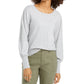 Blusa feminina estilo &amp; co com manga comprida, tamanho X-S