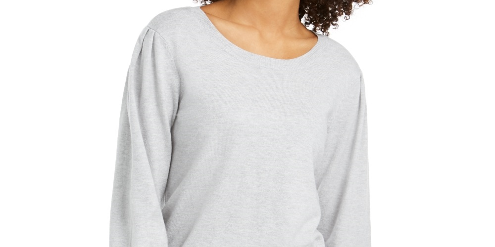 Blusa feminina estilo &amp; co com manga comprida, tamanho X-S