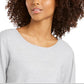 Blusa feminina estilo &amp; co com mangas compridas, branca, tamanho XX-G