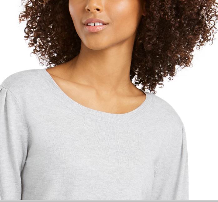 Blusa feminina estilo &amp; co com mangas compridas, branca, tamanho XX-G