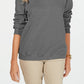Moletom feminino Karen Scott Fleece, cor carvão, tamanho grande