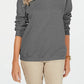 Moletom feminino Karen Scott Fleece, cor carvão, tamanho pequeno