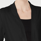 Karen Scott Cardigan feminino manga 3/4 aconchegante, preto, tamanho médio