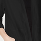 Karen Scott Cardigan feminino manga 3/4 aconchegante, preto, tamanho médio