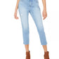 Calça jeans cropped feminina estilo &amp; co, azul, tamanho 6