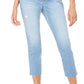 Calça jeans cropped feminina estilo &amp; co, azul, tamanho 6