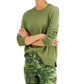 Suéter feminino de gola redonda Style &amp; Co, verde, tamanho extragrande