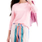 Blusa feminina de manga comprida Style &amp; Co, rosa, tamanho X-S