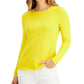 Blusa feminina de manga comprida Style &amp; Co, amarela, tamanho grande