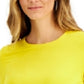 Blusa feminina de manga comprida Style &amp; Co, amarela, tamanho grande