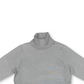 Suéter feminino de gola alta metálica JM Collection, tamanho grande, prateado