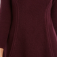 Suéter feminino de malha waffle com gola alta, roxo, tamanho médio, estilo &amp; co