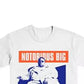 Camiseta masculina Merch Traffic Biggie Kanji Graphic, branca, tamanho XX-G