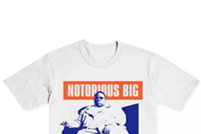 Camiseta masculina Merch Traffic Biggie Kanji Graphic, branca, tamanho XX-G