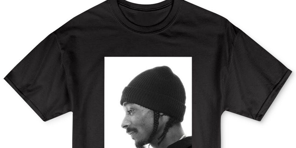 Camiseta masculina gráfica Merch Traffic Snoop Profile preta tamanho pequeno