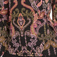 Blusa feminina Thalia Sodi estampada com ombros descobertos, preta, tamanho pequeno