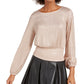 Kit &amp; Sky Top Metálico Canelado Feminino Rosa Tamanho Médio