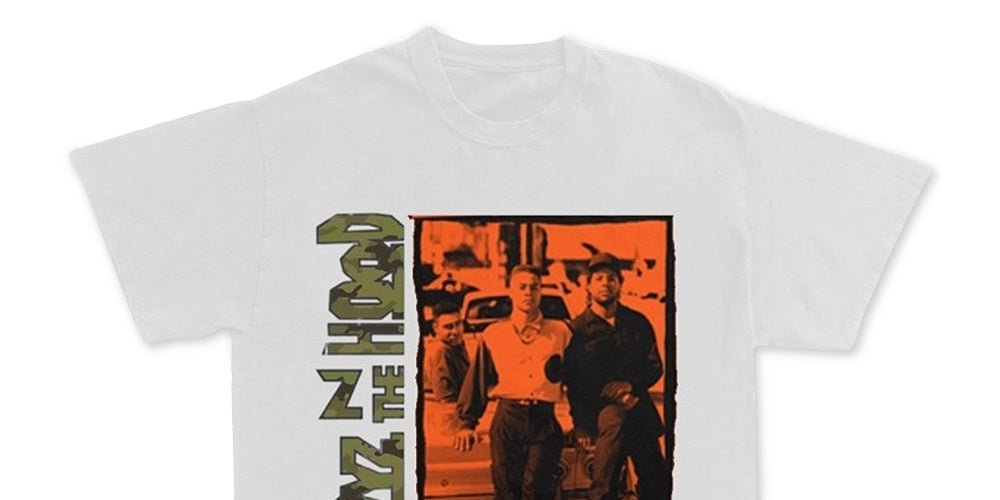 Camiseta masculina gráfica Merch Traffic Boyz N The Hood, branca, tamanho pequeno